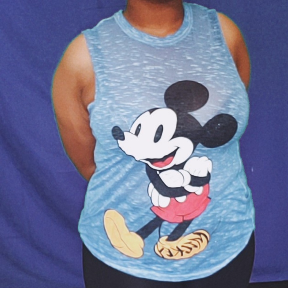 Sheer blue 🐭Mickey Mouse🐭 top